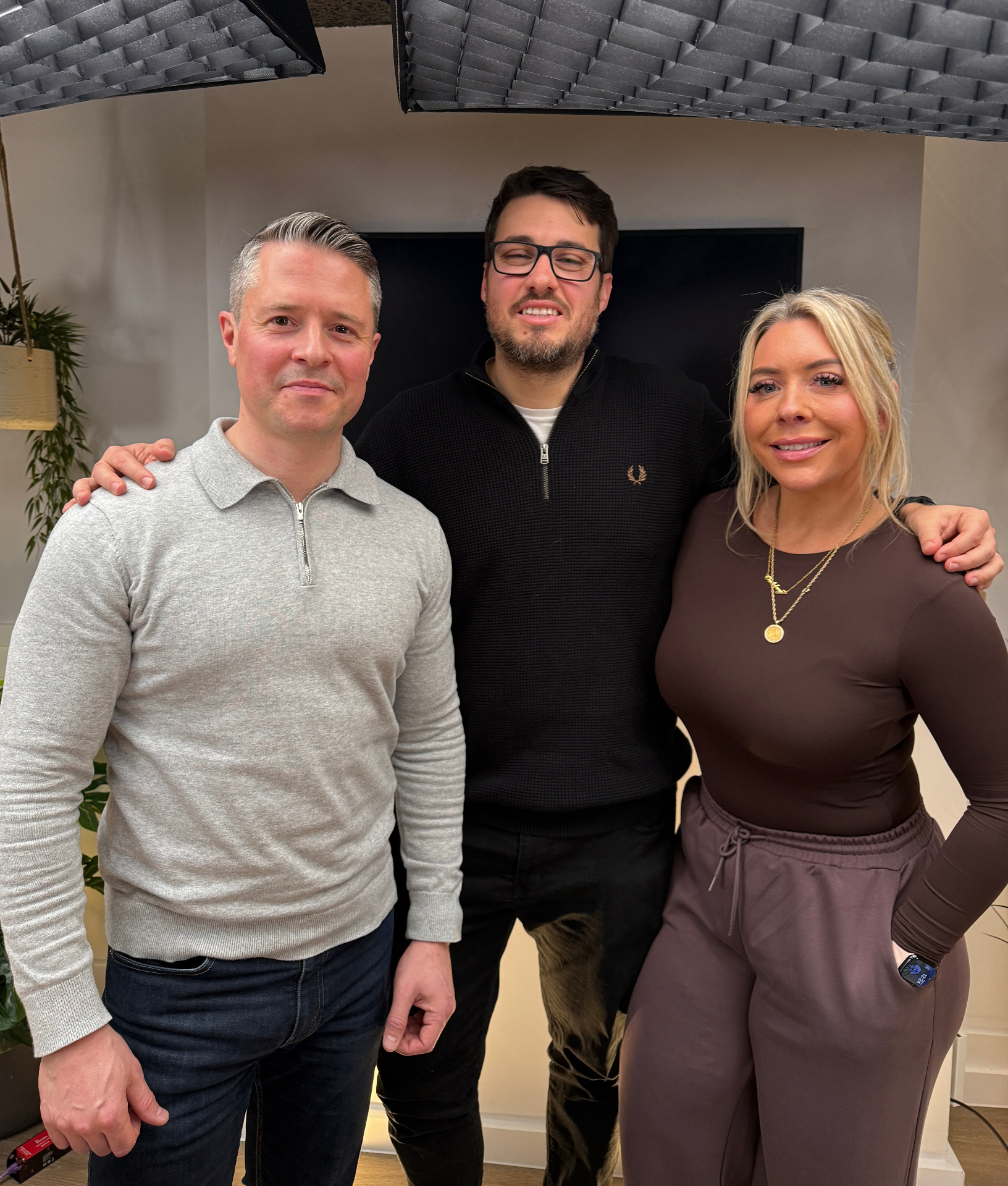 Behind the scenes on the podcast