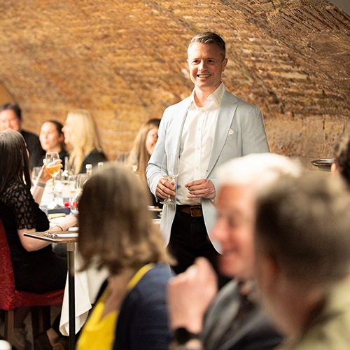 Iain at the rebrand celebration dinner